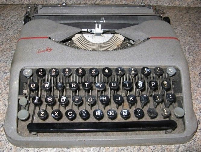 Antique Hermes Baby Portable Typewriter Swiss Made