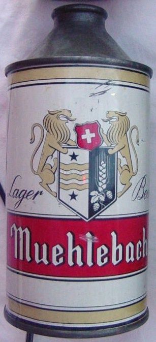 Antique Original Lager Beer Can Muehlebach Cone Top MO