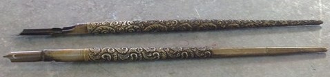 Antique Sterling Silver TIFFANY & Co. Set Of 2 Ornate Ink Quill Pens. Antique Sterling Silver TIFFANY & Co. Set Of 2 Ornate Ink Quill Pens.