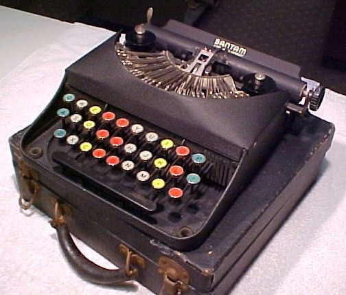 Bantam Remington Rand Typewriter with Colored Keys