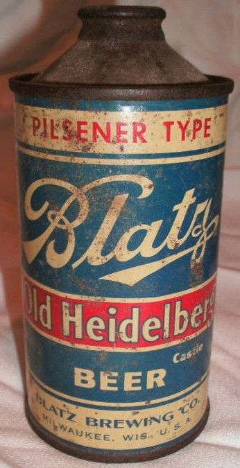 Blatz Old Heideleberg Cone Top Beer Can