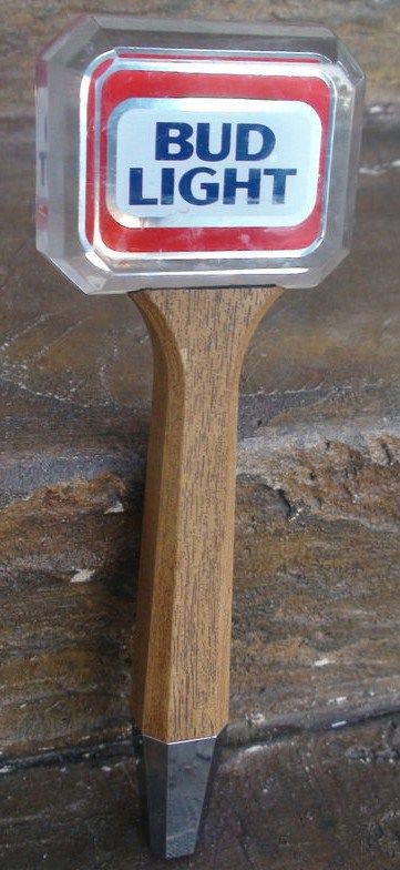 Bud Light Wood Acrylic Beer Tap Handle