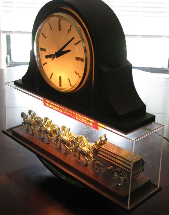 Budweiser Clydesdale Clock w Light