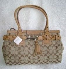 Coach Hamptons Signature Carryall Tote Purse