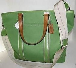 Coach Hamptons Weekend Travel Tote Bag Green