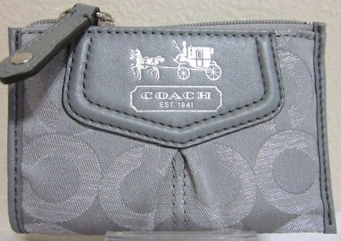 Coach Madison Silver OP Art Mini Skinny Wallet 44618