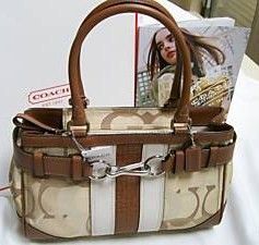 Coach med Hamptons Optic Carryall Bag Lea