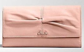 Coach Parker Rose Leather Checkbook Wallet