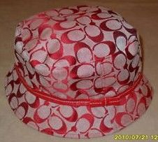 Coach Signature Red Crusher Bucket Hat
