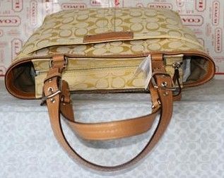 Coach Signature Yellow Lunch Tote Bag 13077
