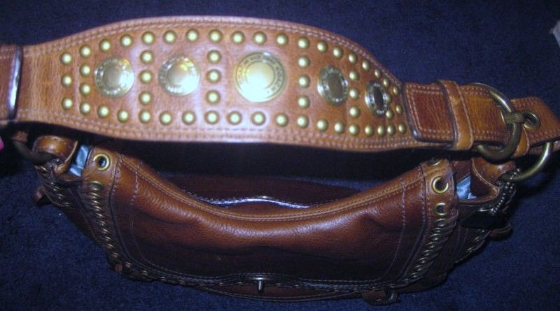Coach Abbey Flap Hobo Strap & Brass STuds