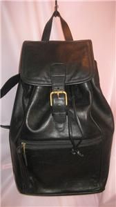 Coach Black Leather Vintage Backpack Purse