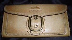 COACH Bleeker Leather Checkbook Wallet