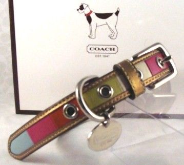 Coach Legacy Leather Multi Color Dog Collar