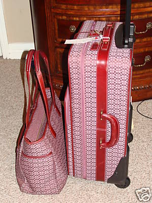 Coach Luggage and Carry on Bag Set Mini Signature Pink