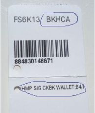 Coach Price Tag Color Abbreviations Examples