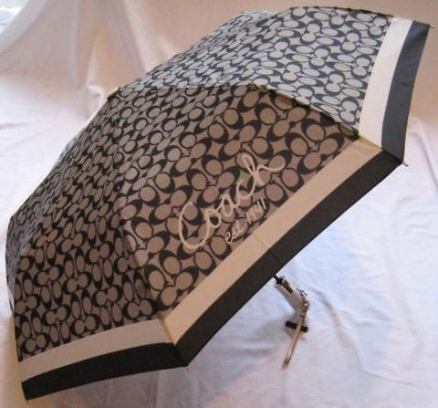 Coach Signature Umbrella Black & White F60588