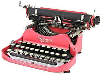 Corona No 3 Special Red Folding Typewriter