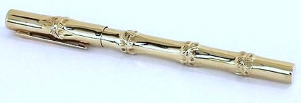 Tiffany Co. 14K Yellow Gold Bamboo Motif Ball Point Pen Tiffany Co. 14K Yellow Gold Bamboo Motif Ball Point Pen