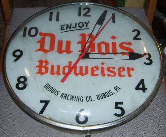 DuBois Budweiser Beer Clock 1950s