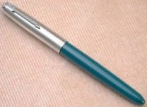 Parker 51 Fountain Pen Teal Barrel Steel Cap