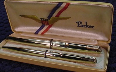 Early Parker 65 Custom Insignia Gold Lined Sr Set Early Parker 65 Custom Insignia Gold Lined Sr Set