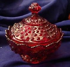Fenton 7 inch ruby red candy dish