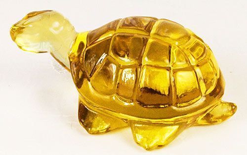 Fenton Art Glass Buttercup Yellow Turtle Figurine