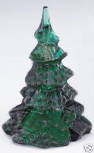 Fenton Art Glass Emerald Green Christmas Tree Figurine