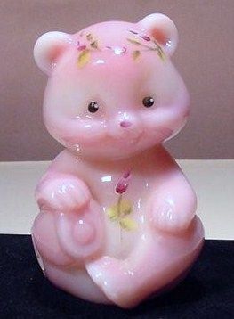 Fenton Hand Painted Rosaline Bear