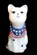 Fenton 5243 Americana Curious Cat QVC 2003