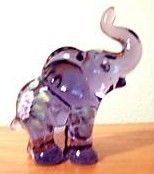 Fenton Art Glass Handpainted Family Signature Elephant