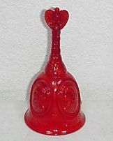 Fenton Art Glass Patriot Red 1976 Bicentennial Bell