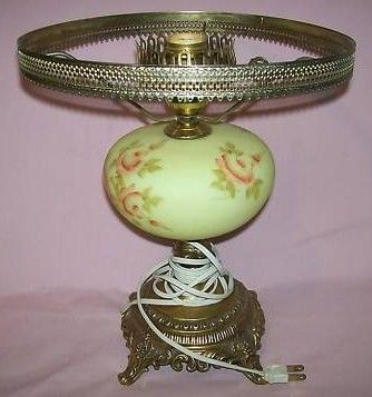 Fenton Art Glass Rose Burmese Student Lamp Base