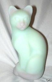Fenton Burmese Art Glass Tall Cat Figurine