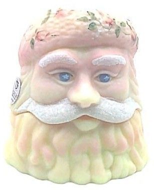 Fenton Burmese Santa Head Fairy Lamp