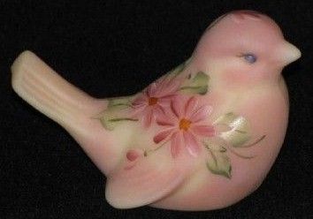 Fenton Figurine Hand Painted Burmese Bird Signed