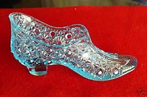 Fenton Glass Blue Shoe