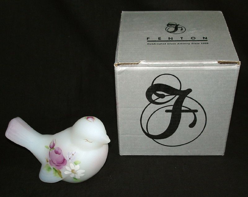 Fenton Hand Painted Glass Bird