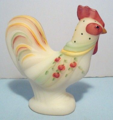 Fenton Hand Painted Satin Rooster