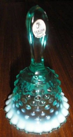 Fenton Persain Blue Opalescent Hobnail Bell