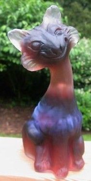 Fenton Plum Opalescent Satin Alley Cat
