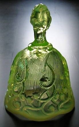Fenton Vaseline Opalescent Lily of the Valley Bell