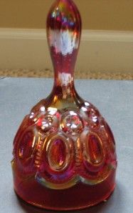 Fenton Vintage Carnival Glass Cranberry Bell