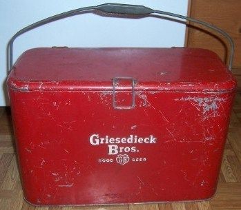Griesedieck Bros GB Beer 1940s-1950s Metal Ice Chest