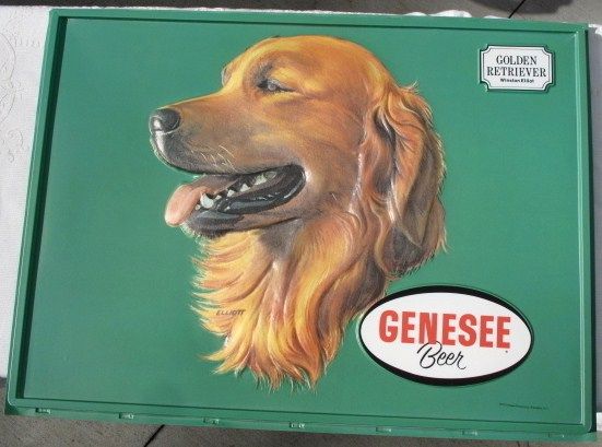 Genesee Golden Retriever Beer Sign