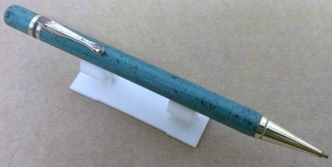 Green Marble Conklin Pencil Stamped Patent 1918