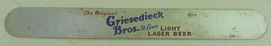 Griesedieck Bros Light Lager Beer Foam Scraper