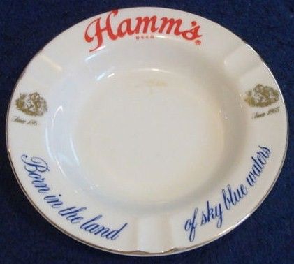 Hamm's Beer Glass Barware Ashtray Hamm's Beer Glass Barware Ashtray