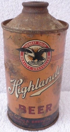 Highlander Beer Cone Top Can